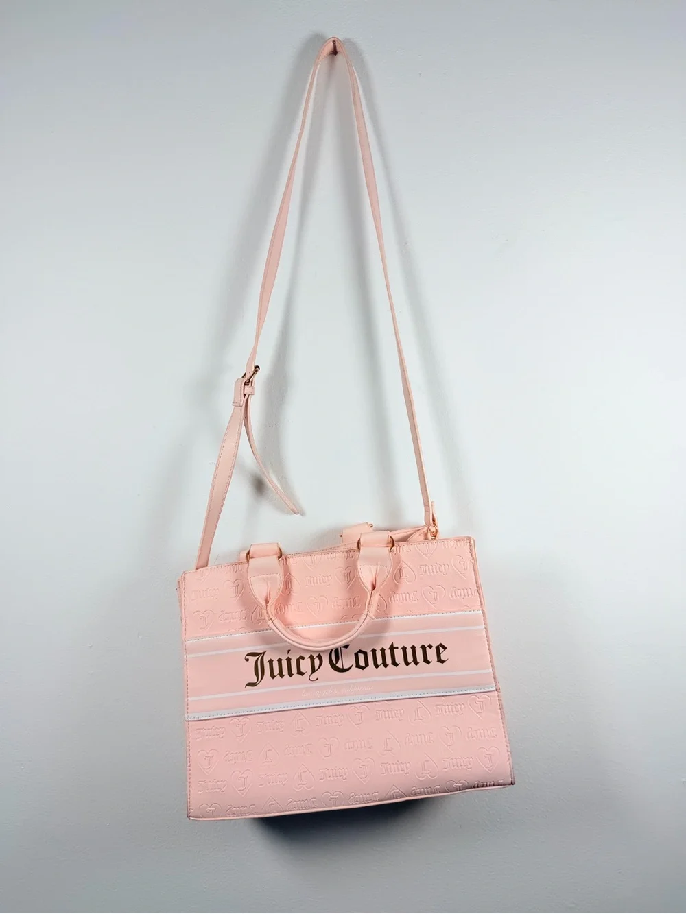 Juicy Couture Light Pink Embossed Logo Tote